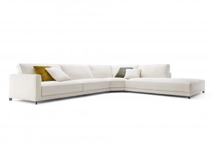 Sofa Tommy Bouclè white fabric- BertO